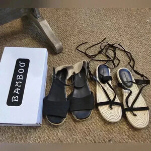 Banana Republic and Bamboo sandals bundle